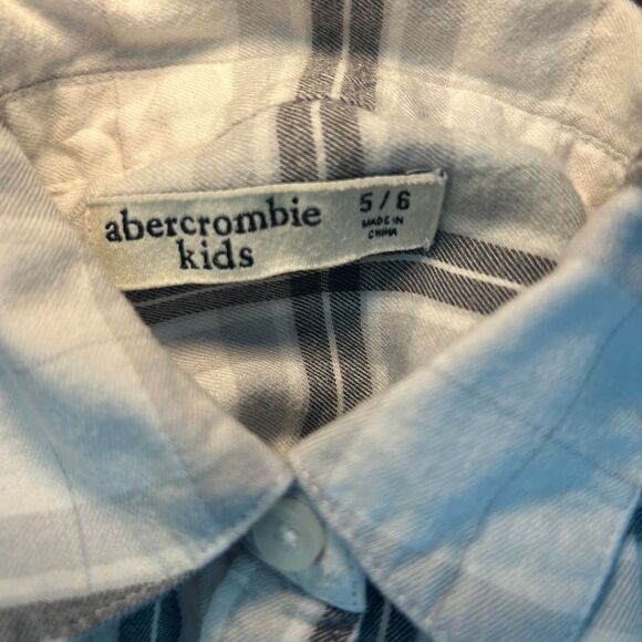 Abercrombie Kids Boy's Flannel Button Down Shirt Size 5/6 Long‎ Sleeve - Picture 4 of 4